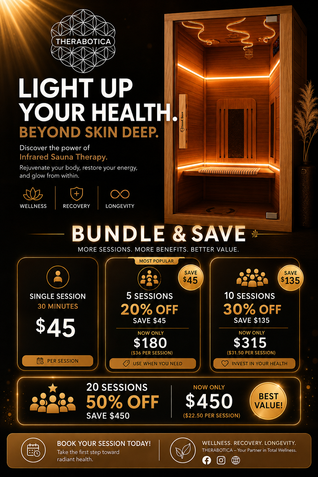 Bundle and save infrared sauna
